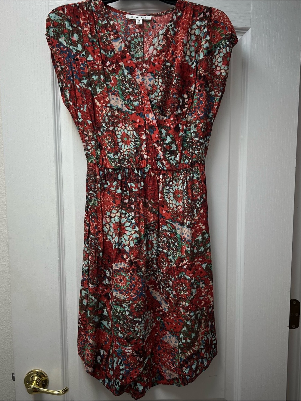 Cabi Mini to Midi Boho Sheek Cap Sleeve Dress Sz XS